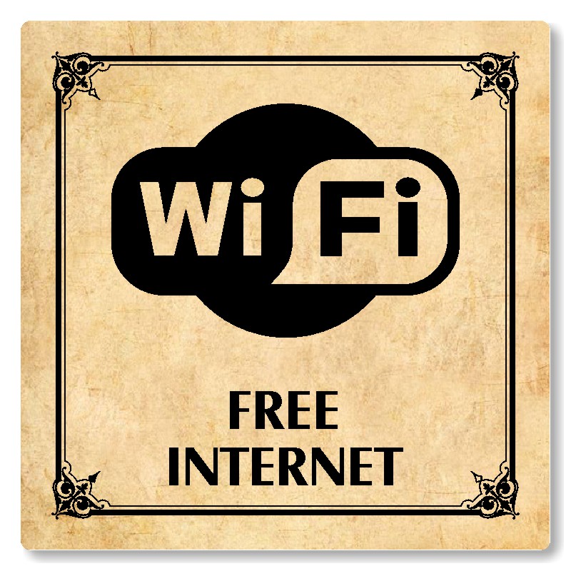 Free internet, 80x80mm, pergamen, Nebraska